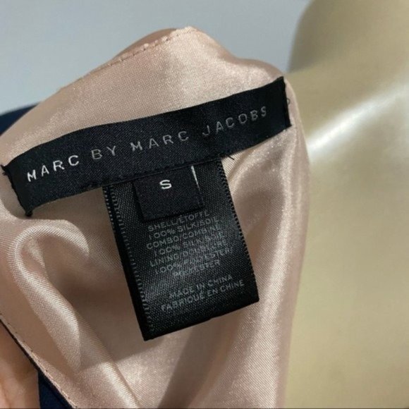 Marc By Marc Jacobs Paloma Contrast Silk Dress S - Picture 7 of 7